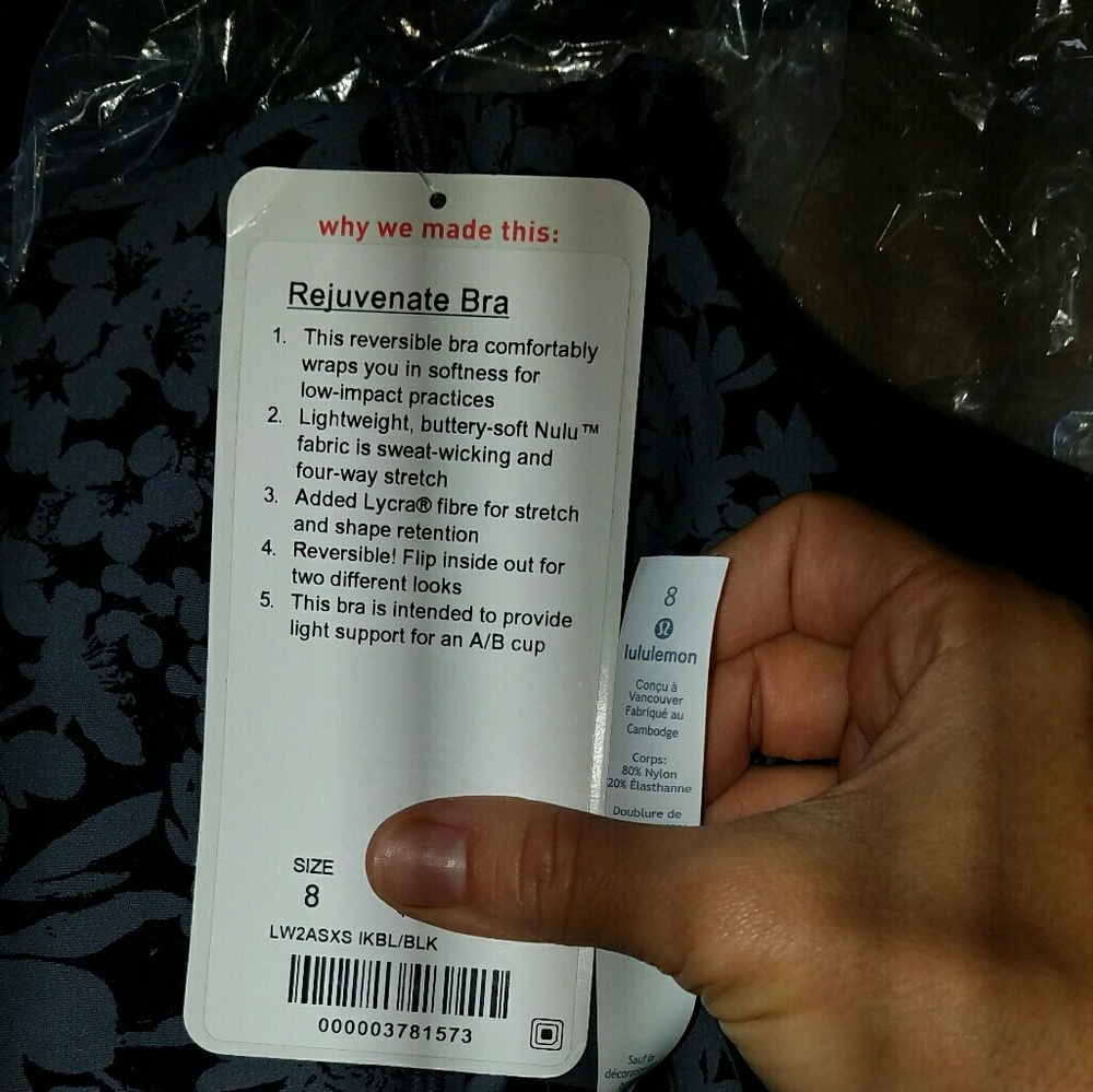 New lululemon rejuvenate bra efflorescent nulu 8 - Picture 5 of 7